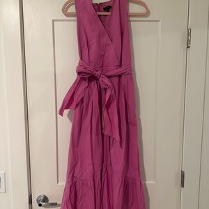 J. Crew Pink Midi Dress